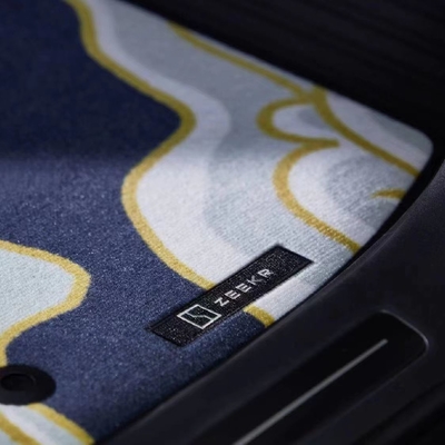 2021- Zeekr001 Paisaje de pie de alfombra de superficie de alfombra de automóvil con estilo de diseño Leopard